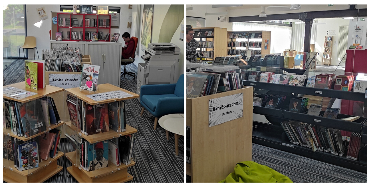 Espace où se trouve les bandes dessinées