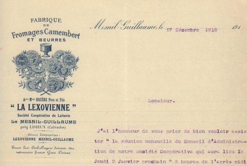 papiers à en-tête des commerces et industries lexoviennes