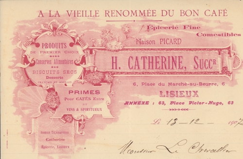papiers à en-tête des commerces et industries lexoviennes