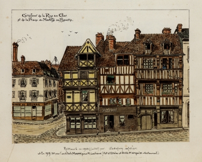 Lisieux. - Vieilles Maisons Place de la Halle au Beurre