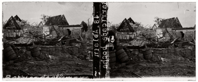 Guerre 14-18, France : 50 vues stéréoscopiques sur plaques de verre