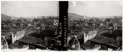 Guerre 14-18, France : 50 vues stéréoscopiques sur plaques de verre