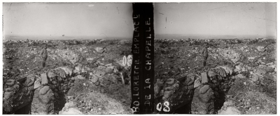 Guerre 14-18, France : 50 vues stéréoscopiques sur plaques de verre
