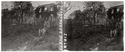 Guerre 14-18, France : 50 vues stéréoscopiques sur plaques de verre