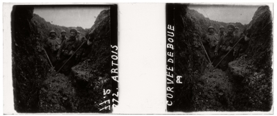 Guerre 14-18, France : 50 vues stéréoscopiques sur plaques de verre