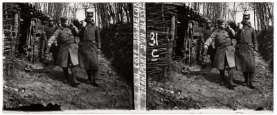 Guerre 14-18, France : 50 vues stéréoscopiques sur plaques de verre