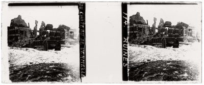 Guerre 14-18, France : 50 vues stéréoscopiques sur plaques de verre