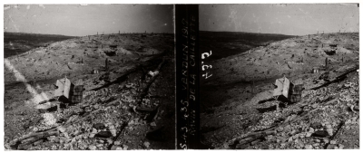 Guerre 14-18, France : 50 vues stéréoscopiques sur plaques de verre