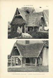 Ouilly-le-Vicomte. Porche de l'église. - Rocques. Porche de l'église. Ouilly-le-Vicomte. Porche de l'église. - Rocques. Porche de l'église.