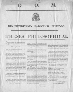 Theses philosophicae Theses philosophicae