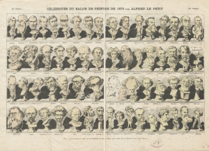 Célébrités du Salon de Peinture de 1870 par Alfred Le Petit (La Charge, 25 juin 1870)