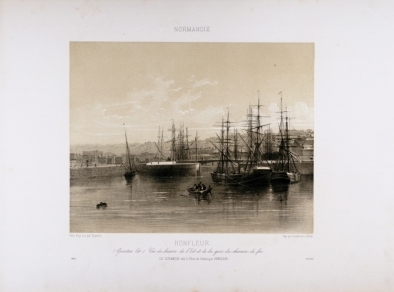 Honfleur - Vue prise du bassin de l'Est et de la gare du chemin de fer - 3112 ko