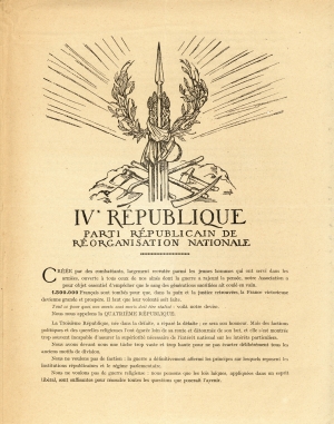 IVe République parti républicain de réorganisation nationale