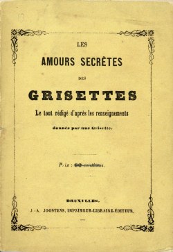 Les Amours secrètes des grisettes - 1828 [couv.]