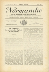 Normandie, revue régionale illustrée mensuelle, n°5 - Août 1917.