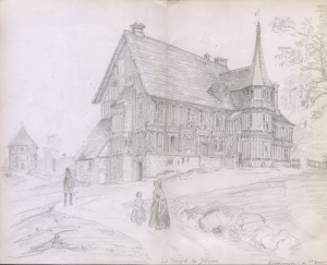 Le manoir de Belleau d'après F. Benoist