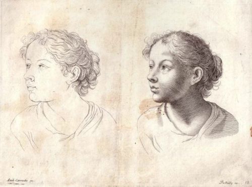 Livre de Portraiture d'Anibal Carrache.- A Paris : Chez F. de Poilly à l'image St Benoist, [ca1667]