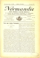 Normandie, revue régionale illustrée mensuelle, n°20 décembre 1918.