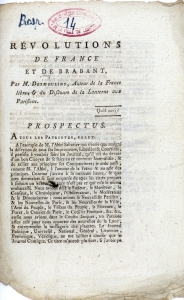 Révolutions de France et de Brabant - 1789
