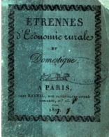 Etrennes d'économie rurale et domestique (Couv.)
