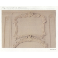 1er étage : grand salon (côté nord), détail des moulures