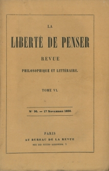 La Liberté de penser n°36 - novembre 1850