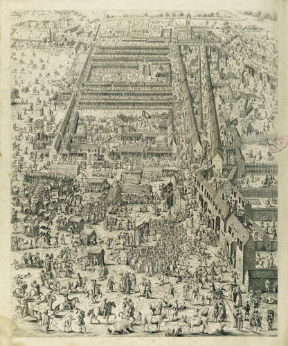 La foire de Guibray en Normandie près la ville de Falaise - 1658 - fac-simile de 1840