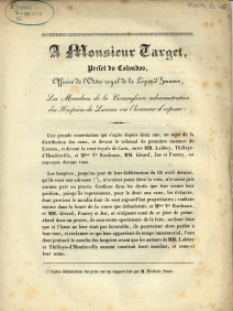 Pétition de la Commission administrative des Hospices de Lisieux à M. le Préfet du Calvados sur le volume d’eau qui appartient au Moulin des Hospices (1838)