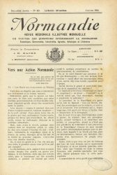 Normandie, revue régionale illustrée mensuelle, n°10 - Janvier 1918.
