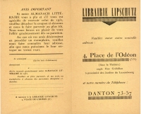 Almanach littéraire Lipschutz
