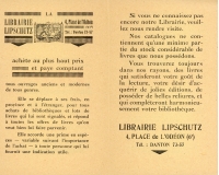 Almanach littéraire Lipschutz