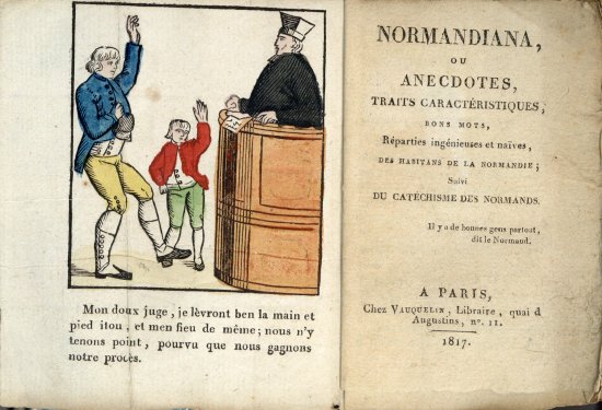 Normandiana (1817) - frontispice dépliant et page de titre