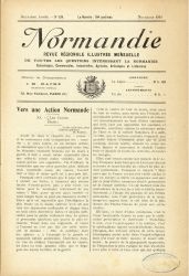 Normandie, revue régionale illustrée mensuelle, n°19 novembre 1918.