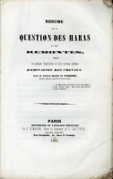 Résumé de la question des haras.... Turenne (1844)