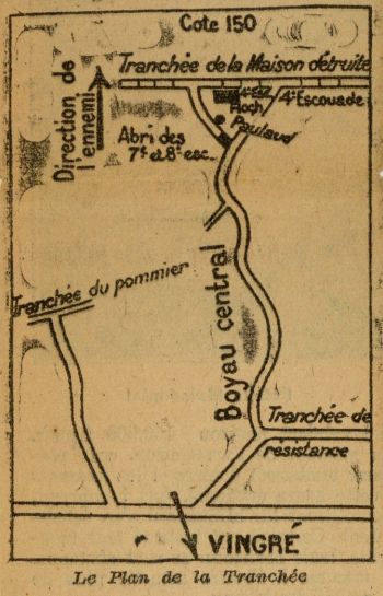 Plan de la tranchée de la Maison détruite (Vingré)